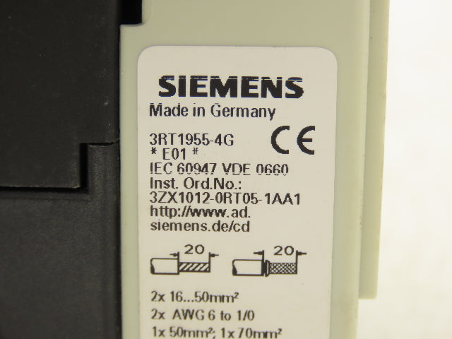 Siemens 3RT1056-6AF36 Motor Starter Contactor 200Hp 575V 195A Coil 120V AC/DC