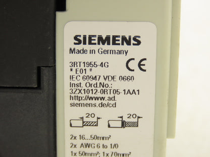 Siemens 3RT1056-6AF36 Motor Starter Contactor 200Hp 575V 195A Coil 120V AC/DC