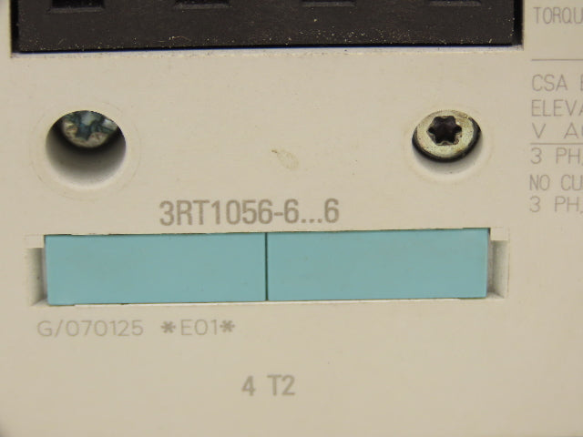 Siemens 3RT1056-6AF36 Motor Starter Contactor 200Hp 575V 195A Coil 120V AC/DC