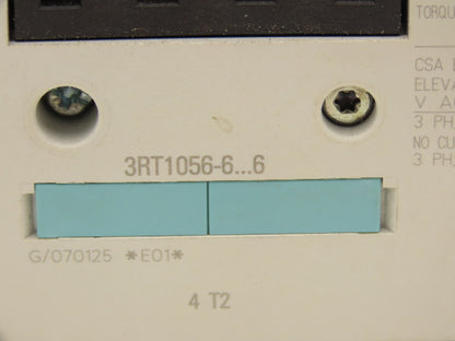 Siemens 3RT1056-6AF36 Motor Starter Contactor 200Hp 575V 195A Coil 120V AC/DC