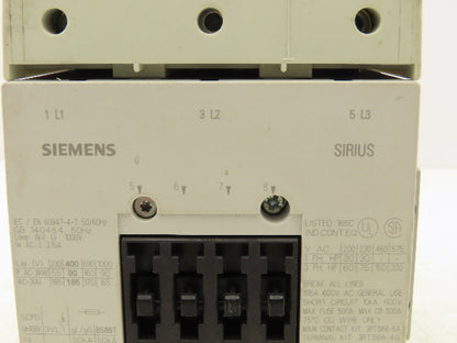 Siemens 3RT1056-6AF36 Motor Starter Contactor 200Hp 575V 195A Coil 120V AC/DC