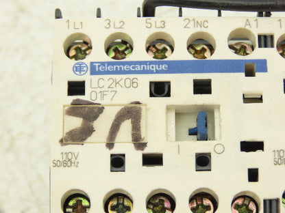 Telemecanique LC2K06 01F7 Reversing Contactor W/Overload Relay 600 VAC LR2K0305