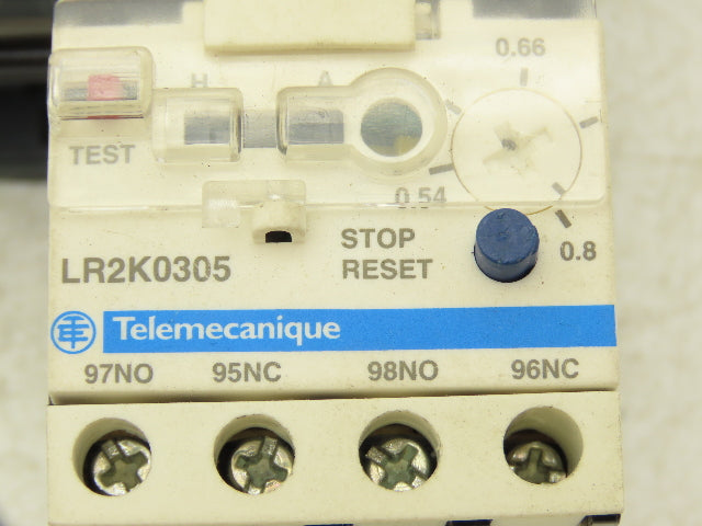 Telemecanique LC2K06 01F7 Reversing Contactor W/Overload Relay 600 VAC LR2K0305