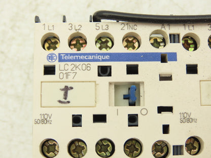 Telemecanique LC2K06 01F7 Reversing Contactor W/Overload Relay 600 VAC LR2K0306