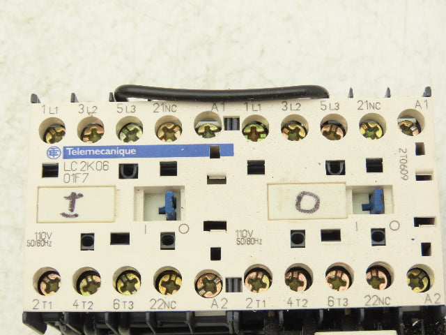 Telemecanique LC2K06 01F7 Reversing Contactor W/Overload Relay 600 VAC LR2K0306