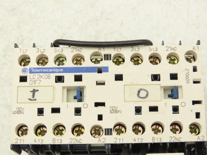 Telemecanique LC2K06 01F7 Reversing Contactor W/Overload Relay 600 VAC LR2K0306