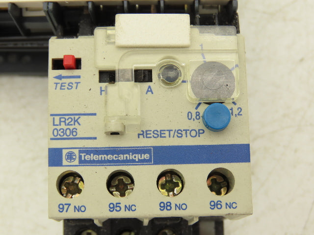 Telemecanique LC2K06 01F7 Reversing Contactor W/Overload Relay 600 VAC LR2K0306