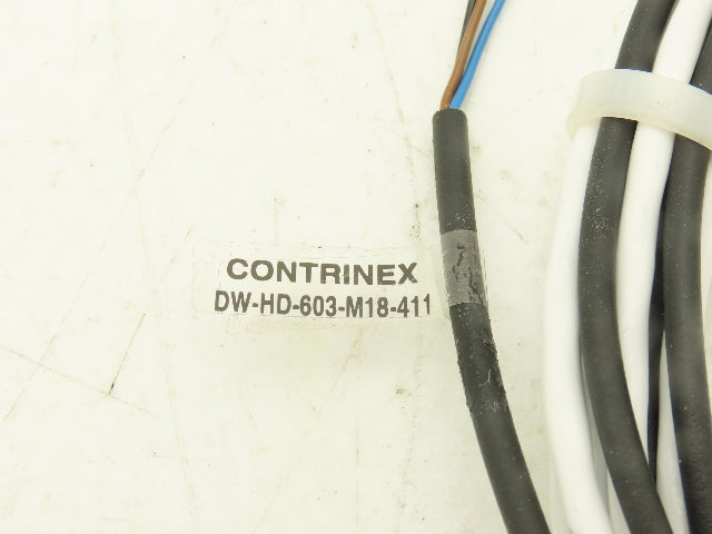 Contrinex DW-HD-603-M18-411 Proximity Sensor M18 5mm Range 10-30VDC Cable Assy