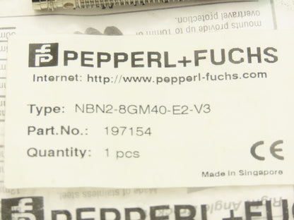 Pepperl + Fuchs NBN2-8GM40-E2-V3 Proximity Sensor Switch 3-Wire 2mm Range M8