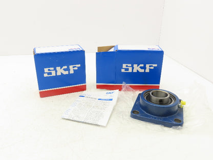 SKF F4B-107-RM Flange-Mount Ball Bearing 1-7/16" Bore 4 Bolt Set Screw Lot of 2