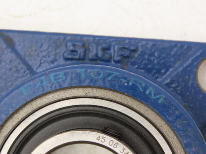 SKF F4B-107-RM Flange-Mount Ball Bearing 1-7/16" Bore 4 Bolt Set Screw Lot of 2