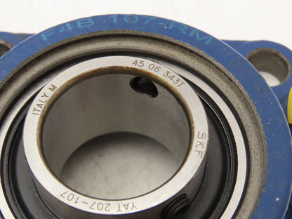 SKF F4B-107-RM Flange-Mount Ball Bearing 1-7/16" Bore 4 Bolt Set Screw Lot of 2