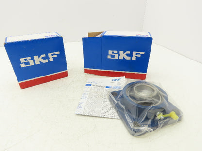 SKF F4B-107-RM Flange-Mount Ball Bearing 1-7/16" Bore 4 Bolt Set Screw Lot of 2