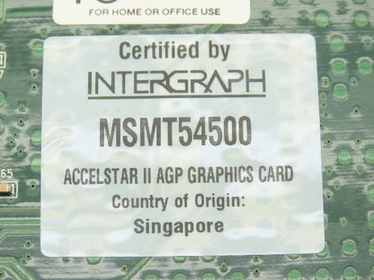 AccelGraphics Intergraph MSMT54500 Accelstar II AGP Video Card 158-0285-02 Rev F