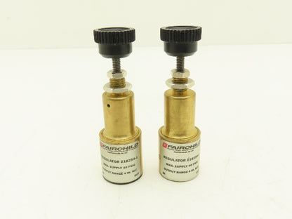 Fairchild Z18254-1 Pneumatic Mini Pressure Regulator 40PSI 4"WC Brass  Lot of 2