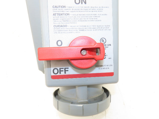 Hubbell HBL4100MI7W Pin Sleeve Circuit Lock 100A 3P 4W 480 VAC 3PH 50Hp