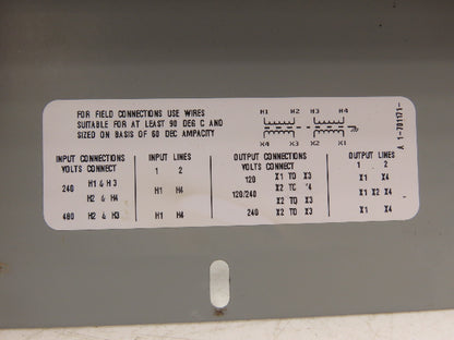 Acme Electric T-2-53011-S Power Transformer 1.5KVA 1Ph HV 240/480 LV 120/240