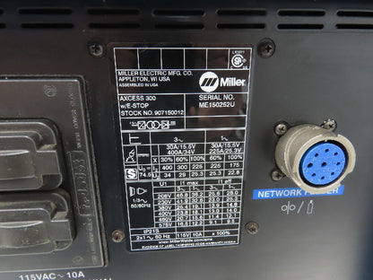 Miller Auto Axcess 300 Robot Mig Arc Welder 300A 208-575 1 Or 3PH 100% Duty