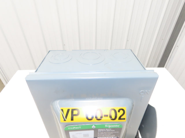 Square D VH362 VisiPacT Heavy Duty Safety Disconnect Switch 60A 600V 3Ph Fused