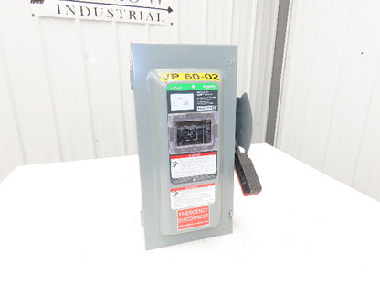 Square D VH362 VisiPacT Heavy Duty Safety Disconnect Switch 60A 600V 3Ph Fused