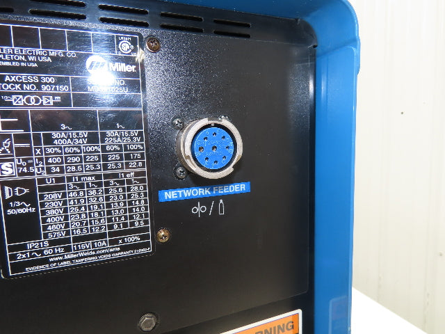Miller Auto Axcess 300 Robot Mig Arc Welder 300A 208-575 1 Or 3PH 100% Duty