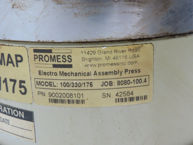 Promess KA-EMF100 Servo Press 100kN 330mm Stroke Screw Actuator No Drive