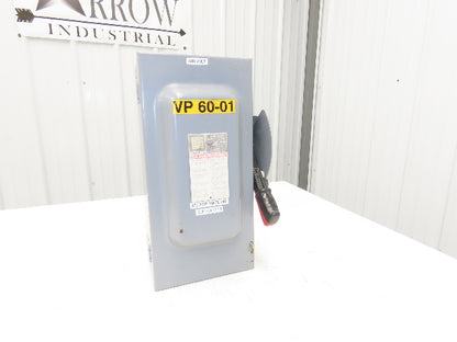 Square D H362 Heavy Duty Fused Safety Disconnect Switch 60A 600VAC Series F05