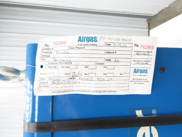 Miller Auto Axcess 450-DI Robot Mig Arc Welder 600A 230-575V 3PH 100% Duty 2010