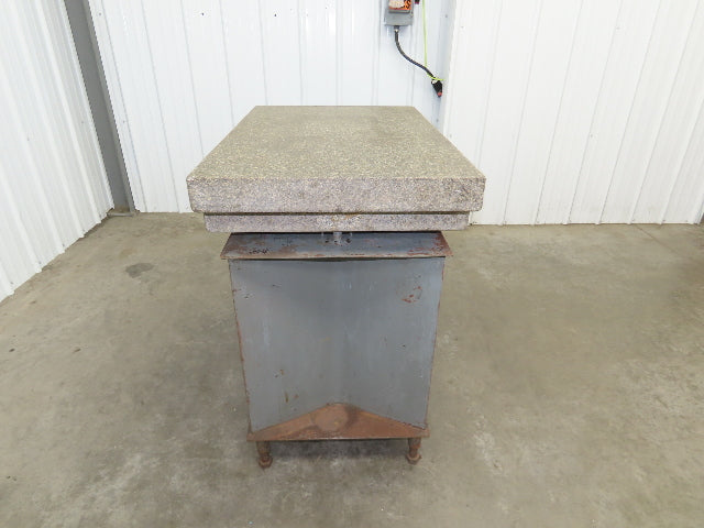 Toolroom Granite Surface Inspection Plate 36 x 24 x 6" 2 Ledge Metal Stand