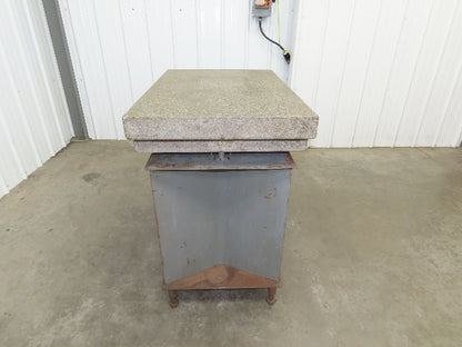 Toolroom Granite Surface Inspection Plate 36 x 24 x 6" 2 Ledge Metal Stand