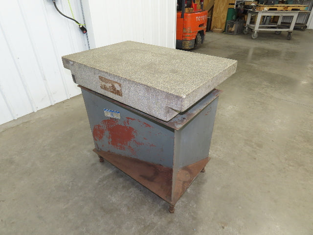 Toolroom Granite Surface Inspection Plate 36 x 24 x 6" 2 Ledge Metal Stand