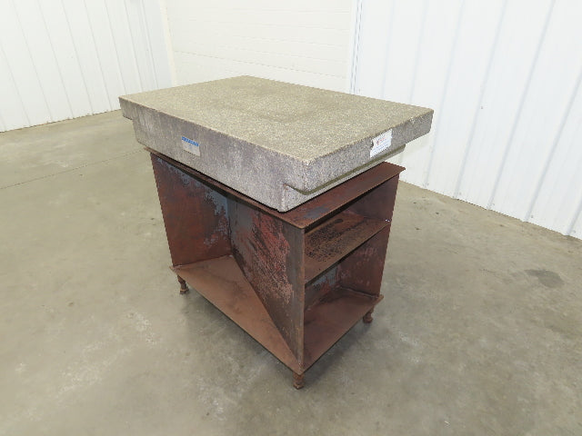 Toolroom Granite Surface Inspection Plate 36 x 24 x 6" 2 Ledge Metal Stand