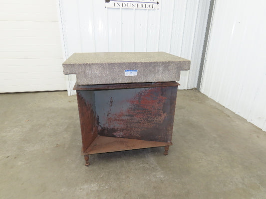 Toolroom Granite Surface Inspection Plate 36 x 24 x 6" 2 Ledge Metal Stand