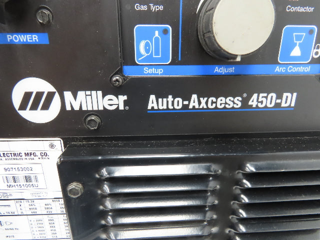 Miller Auto Axcess 450-DI Robot Mig Arc Welder 600A 230-575V 3PH 100% Duty 2017