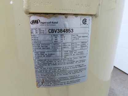 IR Compressor Air Receiver Tank 60 Gallon Vertical Pneumatic 26x10" Top