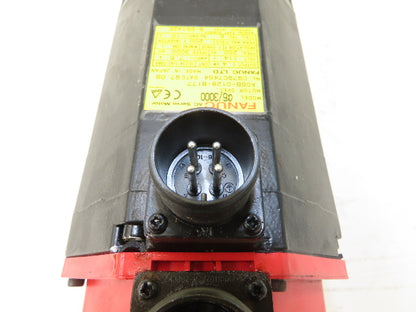 Fanuc A06B-0128-B177 AC Servo Motor 1.4kW 114V 3PH 3000RPM Encoder A8600365T101