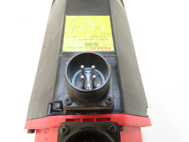 Fanuc A06B-0128-B177 AC Servo Motor 1.4kW 114V 3PH 3000RPM Encoder A8600365T101