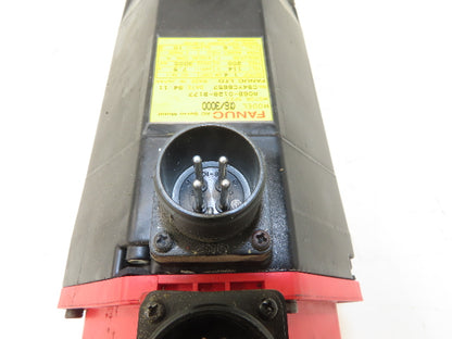 Fanuc A06B-0128-B177 AC Servo Motor 1.4kW 114V 3PH 3000RPM Encoder A8600365T101