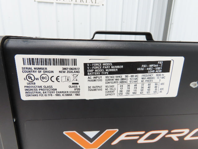 Crown V-Force FS3 Forklift Battery Charger 24V/36V/48V 200A 480V