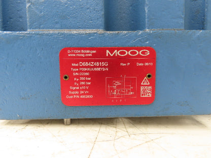 Moog D684Z4815G / P05HXUU6SEY2-N Proportional Servo Valve 24V D633-7368