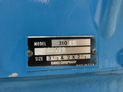 Quincy 310 Air Compressor 2-3HP Two-Stage Reciprocating Pump Only