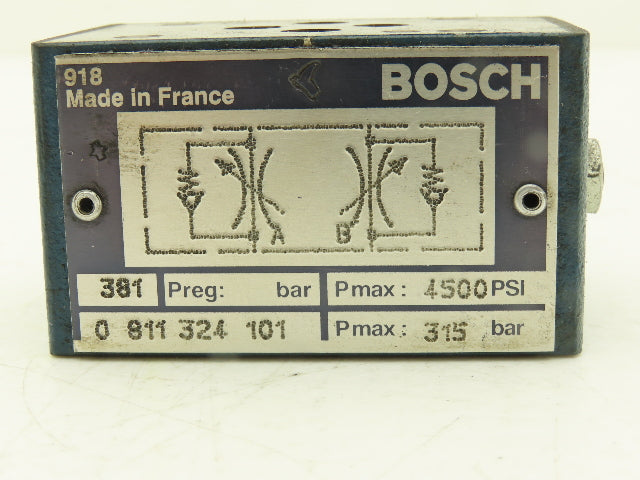 Bosch 0 811 324 101 Hydraulic Control Check Valve 4500psi 0811324101