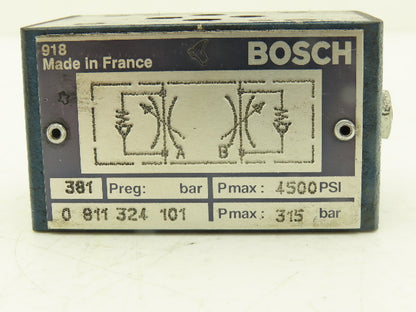 Bosch 0 811 324 101 Hydraulic Control Check Valve 4500psi 0811324101