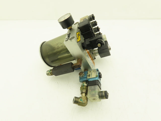 Bijur 247448 Pneumatic Oil Lubricator Pump 4-Inlets 1/2 Liter 24VDC Solenoid