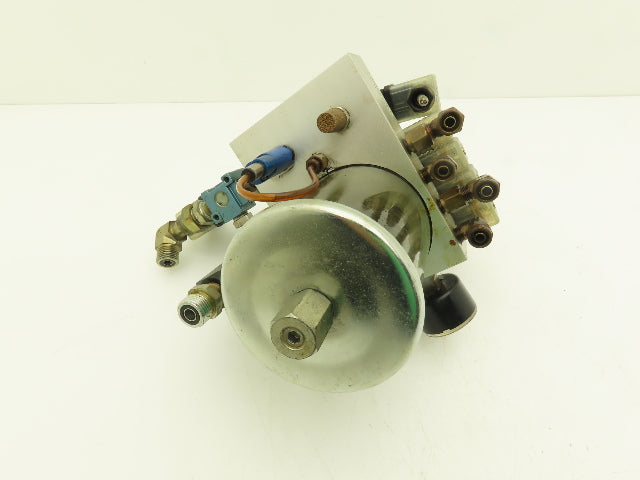 Bijur 247448 Pneumatic Oil Lubricator Pump 4-Inlets 1/2 Liter 24VDC Solenoid
