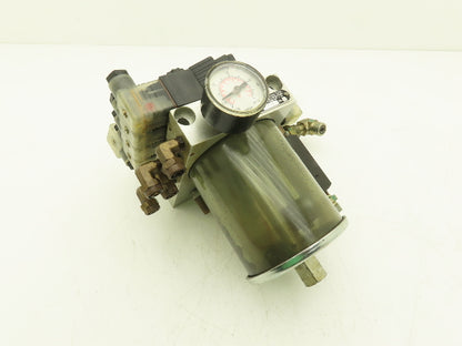 Bijur 247448 Pneumatic Oil Lubricator Pump 4-Inlets 1/2 Liter 24VDC Solenoid