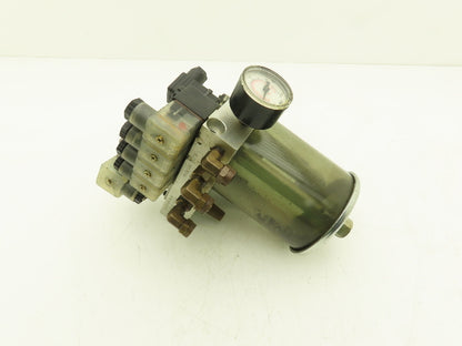 Bijur 247448 Pneumatic Oil Lubricator Pump 4-Inlets 1/2 Liter 24VDC Solenoid