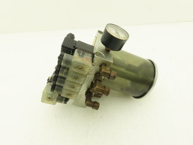 Bijur 247448 Pneumatic Oil Lubricator Pump 4-Inlets 1/2 Liter 24VDC Solenoid