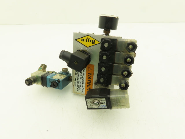 Bijur 247448 Pneumatic Oil Lubricator Pump 4-Inlets 1/2 Liter 24VDC Solenoid
