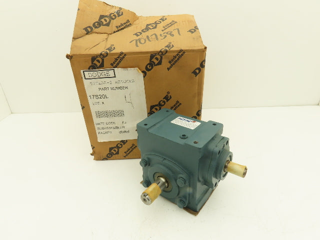 Dodge Tigear 2 17S20L Worm Gearbox 20:1 Reducer 88 RPM 1Hp LH 602 In-Lb